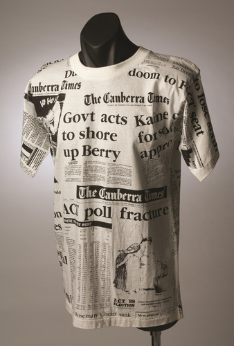 <span>manufactured by Woodrim, Australia</span>Self-government promotional T-shirt 1989