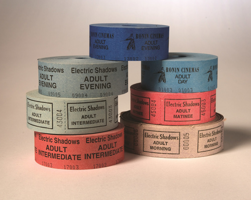 <span></span>Rolls of admission tickets Electric Printed Shadows 
 c.1990s